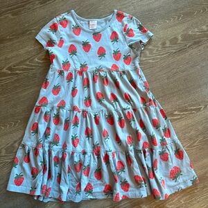 Hanna Andersson Short Sleeve Dress with Strawberries